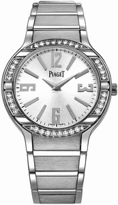 Piaget Silver Dial White Gold Band Watch #G0A36231 (Women Watch)