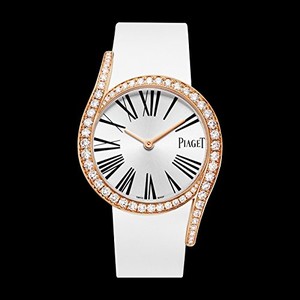 Piaget Silver Dial Fixed Rose Gold Set With Diamond Band Watch #G0A39167 (Men Watch)