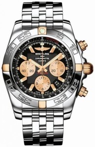 Breitling Automatic COSC Black Chronograph Dial Polished Stainless Steel Band Watch #IB011012/B968-SS (Men Watch)