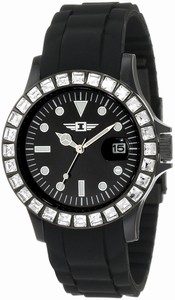 Invicta Black Dial Plastic Band Watch #IBI-10067-007 (Women Watch)