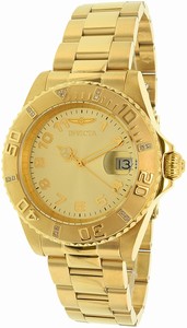 Invicta Gold Dial Stainless Steel-plated Band Watch #INV-15249 (Women Watch)