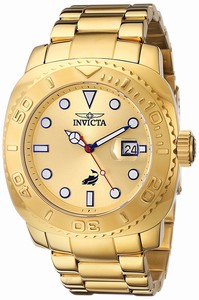 Invicta Gold Dial Stainless Steel Band Watch #INVICTA-14485 (Men Watch)