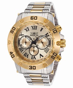 Invicta Gold-tone Dial Stainless Steel Band Watch #INVICTA-19701 (Men Watch)