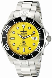 Invicta Yellow Dial Stainless Steel Band Watch #INVICTA-3048 (Men Watch)