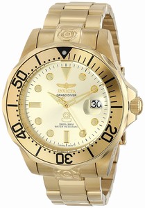 Invicta Silver Dial Gold-tone-stainless-steel Band Watch #INVICTA-3051 (Men Watch)
