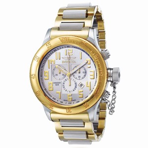 Invicta Silver Dial Gold-tone-stainless-steel Band Watch #INVICTA-4159 (Men Watch)