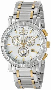 Invicta Mother Of Pearl Dial Diamond-and-stainless-steel Band Watch #INVICTA-4742 (Men Watch)