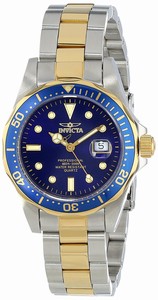 Invicta Blue Dial 23k-gold-plated-stainless-steel Band Watch #INVICTA-4868 (Women Watch)