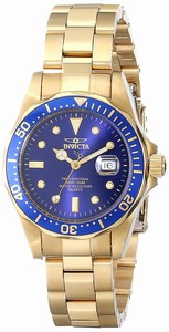 Invicta Blue Dial 23k-gold-plated-stainless-steel Band Watch #INVICTA-4870 (Women Watch)