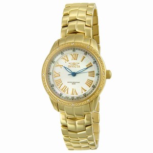 Invicta White Dial Diamond-and-gold-tone-steel Band Watch #INVICTA-5059 (Women Watch)