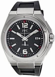IWC Automatic Stainless Steel Black Dial Black Rubber Band Watch #IW323601 (Men Watch)