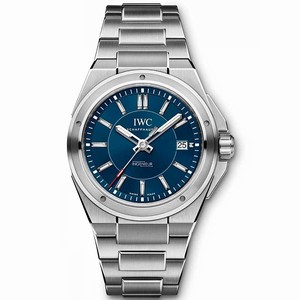 IWC Blue Dial Fixed Stainless Steel Band Watch #IW323909 (Men Watch)