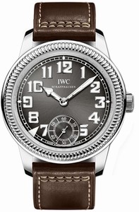 IWC Manual Wind 18kt White Gold Case Brown Leather Watch #IW325404 (Men Watch)