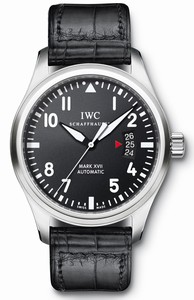 IWC PIlot Mark XVII Automatic Analog Date Black Leather Watch #IW326501 (Men Watch)