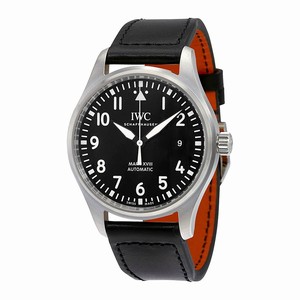 IWC Automatic Pilot Mark XVIII Date Black Leather Watch # IW327001 (Men Watch)