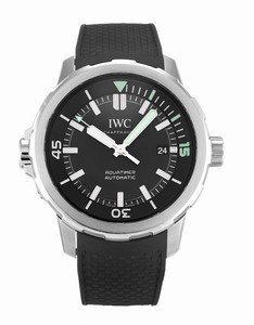 IWC Aquatimer Automatic Black Dial Date Black Rubber Watch# IW329001 (Men Watch)