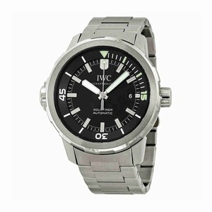 IWC Black Dial Fixed Stainless Steel. Rotating Inner Bezel Band Watch #IW329002 (Men Watch)