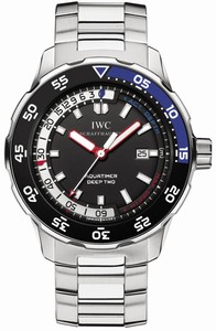 IWC Automatic Stainless Steel Black Dial Brushed Stainless Steel& Polished Band Watch #IW354701 (Men Watch)