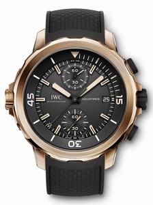 IWC Automatic Chronograph Black Dial Date Rubber Strap Watch #IW379503 (Men Watch)