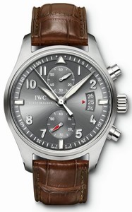 IWC Automatic Spitfire Chronograph Brown Leather Watch #IW387802 (Men Watch)