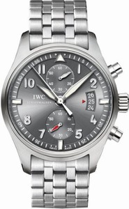 IWC Automatic Grey Dial Brushed Stainless Steel Band Watch #IW387804 (Men Watch)