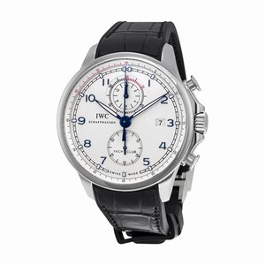 IWC Silver-Plated Dial Fixed Band Watch # IW390216 (Men Watch)