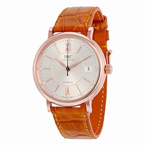 IWC SAutomatic 18kt Rose Gold Case Orange Leather Band Watch # IW458105 (Unisex Watch)