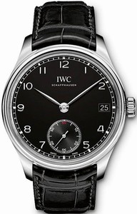 IWC Mechanical Hand-wind Black Watch #IW510202 (Men Watch)