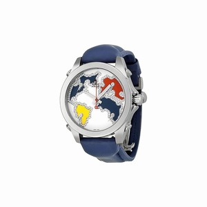 Jacob & Co. Quartz Dial color White Enamel with multi-colored continents an Watch # JCM126 (Men Watch)