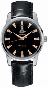 Longines Conquest Automatic Analog Date Black Leather Watch # L1.645.4.52.4 (Men Watch)