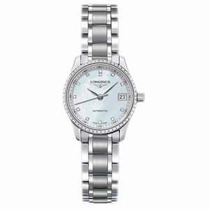 Longines Automatic White Mother Of Pearl Dial Stainless Steel Watch # L2.128.0.87.6 (Women Watch)