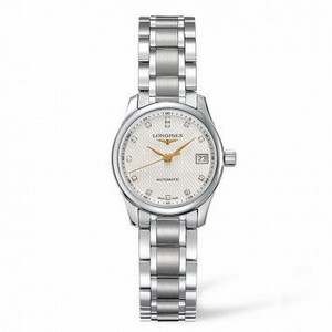Longines Silver Barleycorn Dial Fixed Stainless Steel Band Watch #L2.128.4.77.6 (Women Watch)