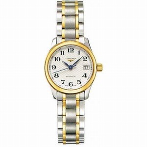 Longines Automatic Silver Dial 18ct Gold Case With 18ct Gold And Stainless Steel Watch # L2.128.5.78.7 (Women Watch)