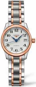 Longines Master Collection Automatic Analog Date 18ct Rose Gold and Stainless Steel Watch# L2.128.5.79.7 (Women Watch)