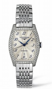 Longines Automatic Polished Stainless Steel Silver With Blue Hands And Arabic Numerals, Date At 6 Dial Polished Stainless Steel Band Watch #L2.142.0.73.6 (Women Watch)