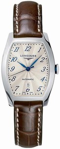 Longines Evidenza Automatic Analog Date Brown Leather Watch # L2.142.4.73.4 (Women Watch)