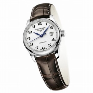 Longines Automatic Silver Dial Stainless Steel Case With Brown Leather Strap Watch #L2.257.4.78.3 (Women Watch)