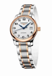Longines Master Collection Automatic Analog Date 18ct Rose Gold and Stainless Steel Watch# L2.257.5.79.7 (Women Watch)