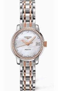 Longines Automatic Silver Dial 18ct Rose Gold And Stainless Steel Watch #L2.263.5.87.7 (Women Watch)