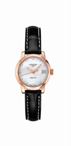 Longines Saint Imier Automatic Diamond Hour Markers 18k Pink Gold Case Black Leather Watch# L2.263.8.88.3 (Women Watch)