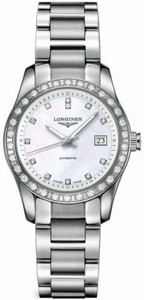 Longines Conquest Classic Automatic Mother of Pearl Diamond Dial Diamond Bezel Stainless Steel Watch# L2.285.0.87.6 (Women Watch)