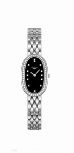 Longines Symphonette Quartz Diamond Hour Markers Diamond Case Stainless Steel Watch# L2.305.0.57.6 (Women Watch)