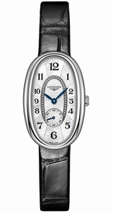 Longines Symphonette Quartz Analog Black Leather Watch# L2.306.4.83.0 (Women Watch)