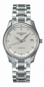 Longines Master Collection Automatic Silver Dial Diamonds Date Stainless Steel Watch# L2.518.4.77.6 (Men Watch)