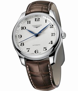 Longines Automatic White Dial Stainless Steel Case With Brown Leather Strap Watch #L2.518.4.78.3 (Men Watch)