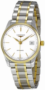 Longines Automatic White Dial 18ct Gold And Stainless Steel Watch #L2.518.5.12.7 (Men Watch)