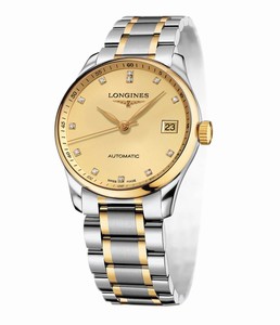 Longines Automatic Gold Dial 18ct Gold And Stainless Steel Bracelet Watch #L2.518.5.37.7 (Men Watch)