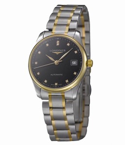 Longines Automatic Black Dial 18ct Gold And Stainless Steel Watch #L2.518.5.57.7 (Men Watch)