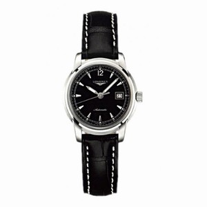 Longines Automatic Black Dial Stainless Steel case With Black Leather Strap Watch #L2.563.4.59.3 (Women Watch)