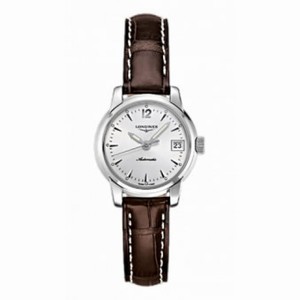 Longines Automatic Silver Dial Stainless Steel case With Brown Leather Strap Watch #L2.563.4.72.0 (Women Watch)
